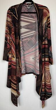 Avenue Brown Long Sleeve Cardigan Women's 26/28